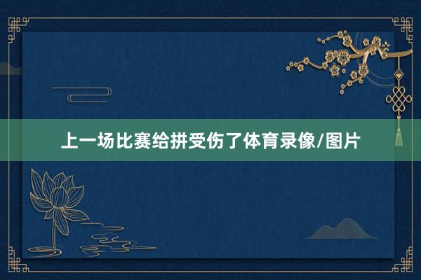 上一场比赛给拼受伤了体育录像/图片