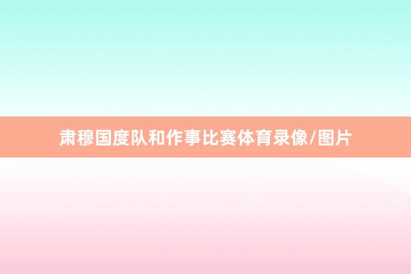 肃穆国度队和作事比赛体育录像/图片