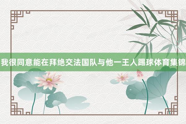 我很同意能在拜绝交法国队与他一王人踢球体育集锦