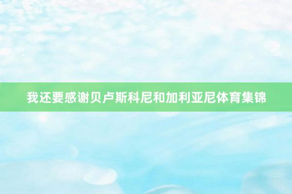 我还要感谢贝卢斯科尼和加利亚尼体育集锦