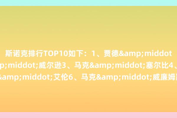 斯诺克排行TOP10如下：1、贾德&middot;特鲁姆普2、凯伦&middot;威尔逊3、马克&middot;塞尔比4、奥沙利文5、马克&middot;艾伦6、马克&middot;威廉姆斯7、卢卡&middot;布雷切尔8、肖恩&middot;墨菲9、丁俊晖10、张安达体育录像/图片