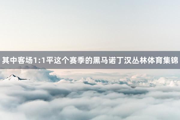 其中客场1:1平这个赛季的黑马诺丁汉丛林体育集锦