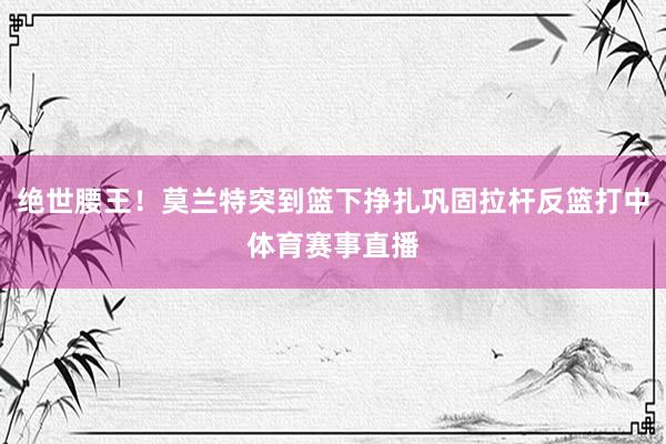 绝世腰王！莫兰特突到篮下挣扎巩固拉杆反篮打中体育赛事直播