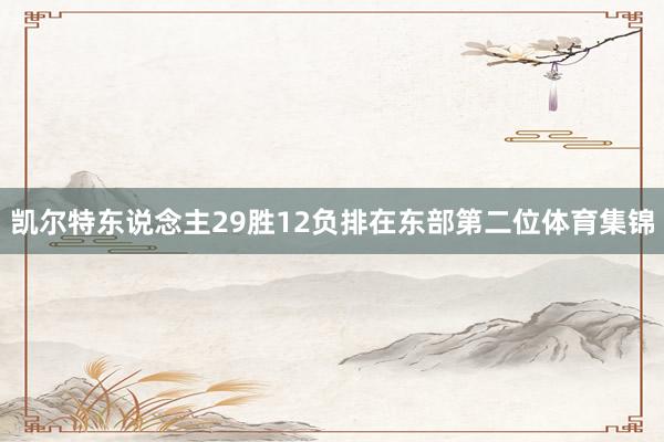 凯尔特东说念主29胜12负排在东部第二位体育集锦