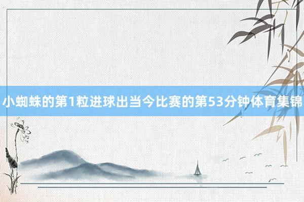 小蜘蛛的第1粒进球出当今比赛的第53分钟体育集锦