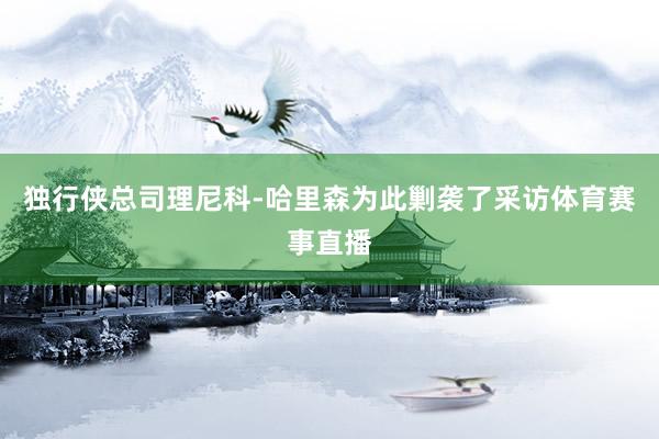 独行侠总司理尼科-哈里森为此剿袭了采访体育赛事直播