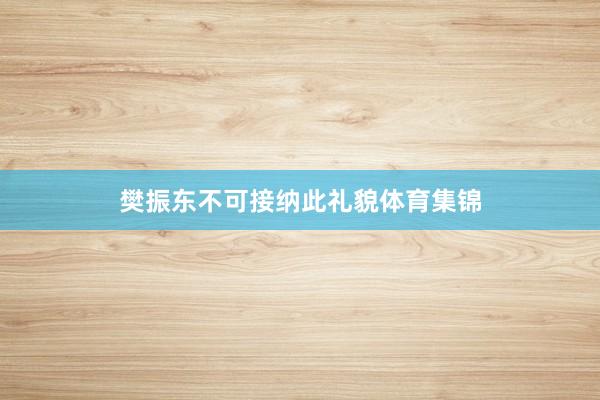 樊振东不可接纳此礼貌体育集锦