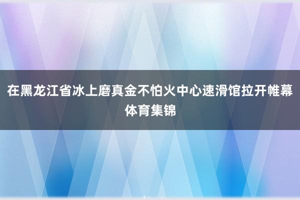 在黑龙江省冰上磨真金不怕火中心速滑馆拉开帷幕体育集锦