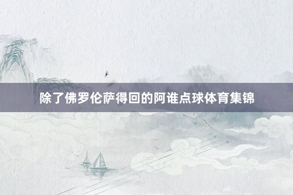 除了佛罗伦萨得回的阿谁点球体育集锦