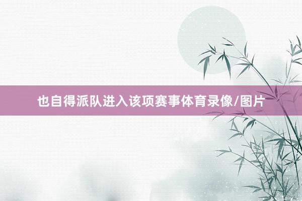 也自得派队进入该项赛事体育录像/图片