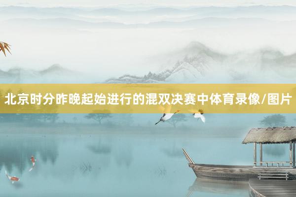 北京时分昨晚起始进行的混双决赛中体育录像/图片