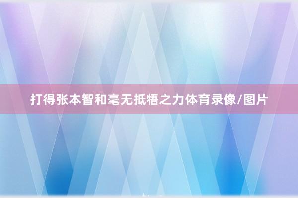 打得张本智和毫无抵牾之力体育录像/图片