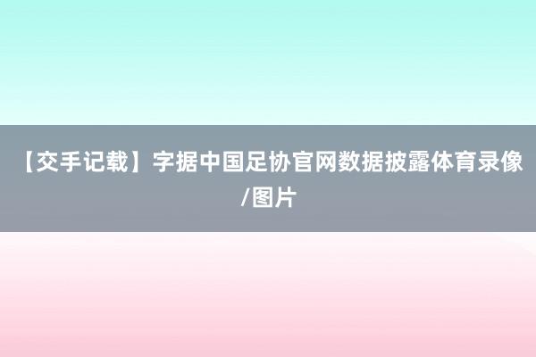 【交手记载】字据中国足协官网数据披露体育录像/图片
