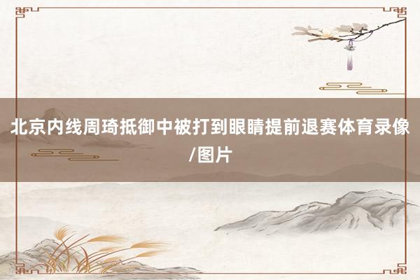 北京内线周琦抵御中被打到眼睛提前退赛体育录像/图片
