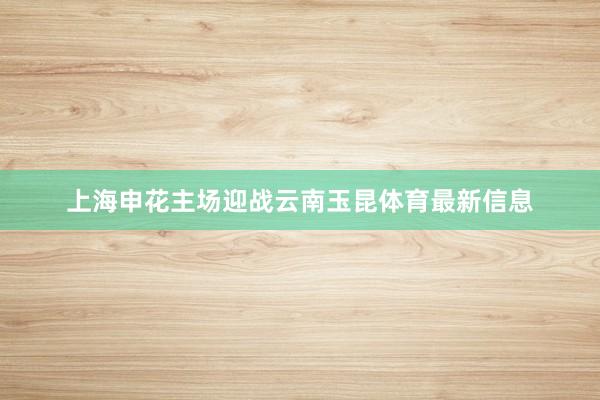上海申花主场迎战云南玉昆体育最新信息