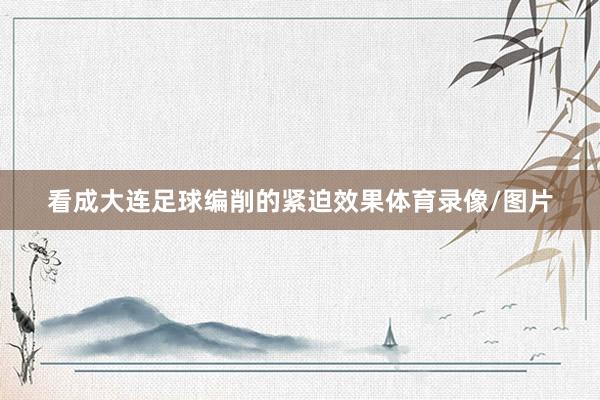 看成大连足球编削的紧迫效果体育录像/图片