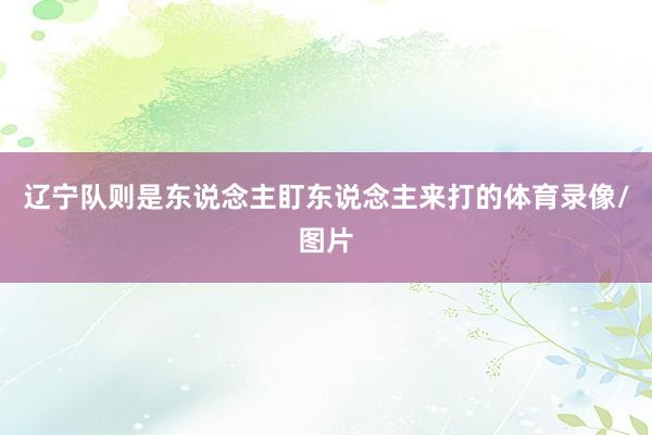 辽宁队则是东说念主盯东说念主来打的体育录像/图片