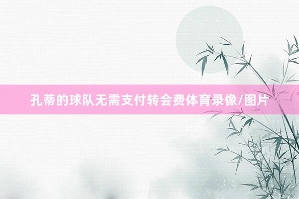 孔蒂的球队无需支付转会费体育录像/图片