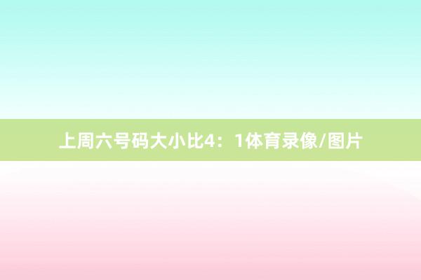 上周六号码大小比4：1体育录像/图片