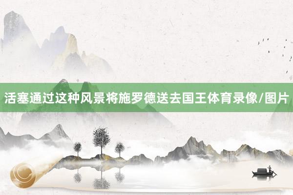 活塞通过这种风景将施罗德送去国王体育录像/图片
