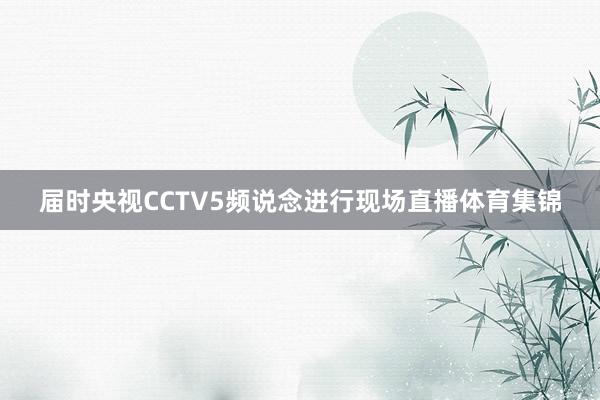 届时央视CCTV5频说念进行现场直播体育集锦