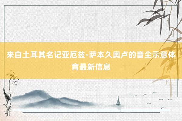 来自土耳其名记亚厄兹-萨本久奥卢的音尘示意体育最新信息