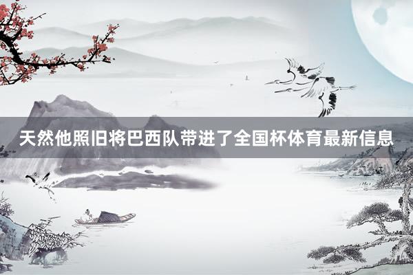 天然他照旧将巴西队带进了全国杯体育最新信息