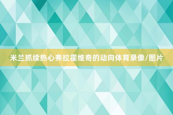 米兰抓续热心弗拉霍维奇的动向体育录像/图片