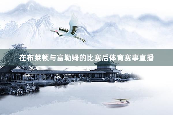 在布莱顿与富勒姆的比赛后体育赛事直播