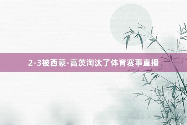 2-3被西蒙-高茨淘汰了体育赛事直播