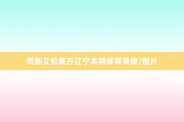而郭艾伦离开辽宁本钢体育录像/图片