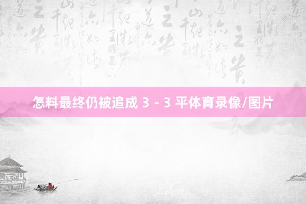 怎料最终仍被追成 3 - 3 平体育录像/图片