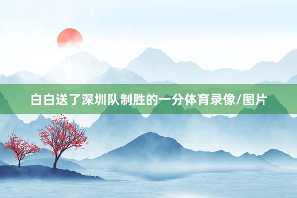 白白送了深圳队制胜的一分体育录像/图片