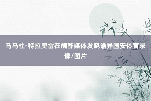 马马杜-特拉奥雷在酬酢媒体发晓谕异国安体育录像/图片
