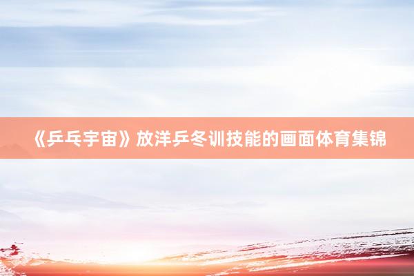 《乒乓宇宙》放洋乒冬训技能的画面体育集锦